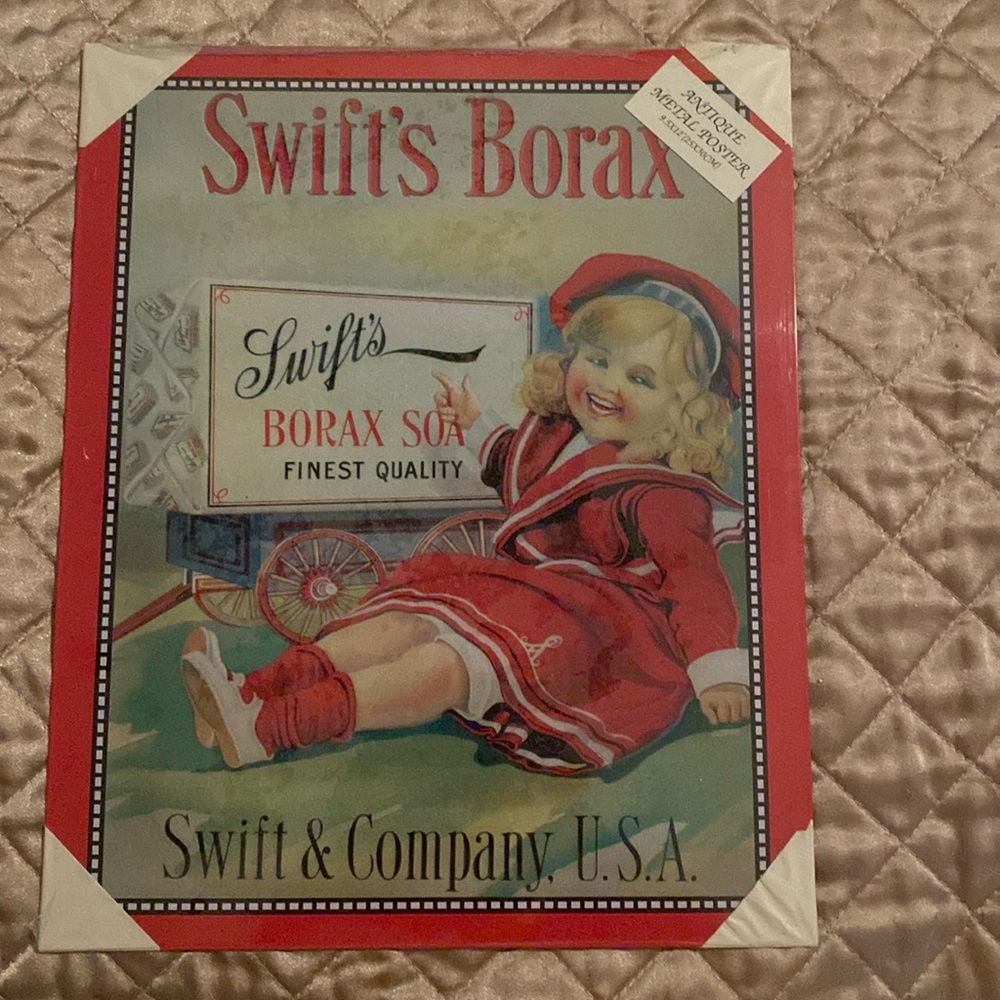 Retro Style Metal Poster Swift’s Borax